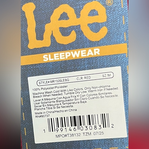 🆕 Lee Robe Mens Size M Red Black Buffalo Plaid Sherpa Lined Belted Long Bathrobe - Picture 9 of 9